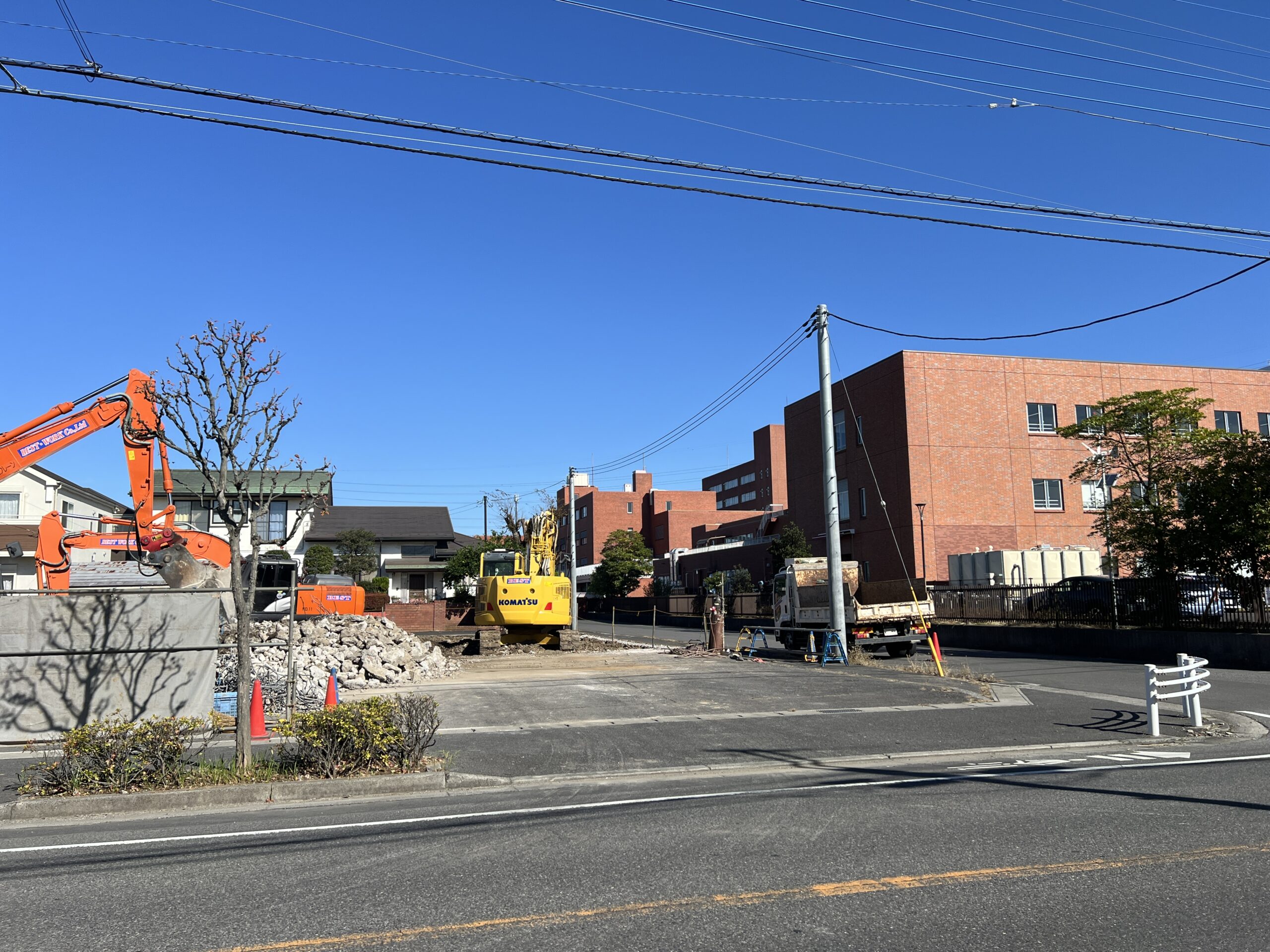 鰭ヶ崎（3区画）着工しています！R7.03.13